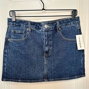 PacSun Dark Blue Denim Mini Skirt